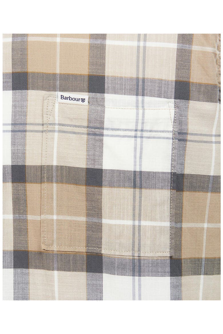 Gordon Plaid Short Sleeve Button-Up Shirt, Alternate, color, AMBLE SAND TARTAN