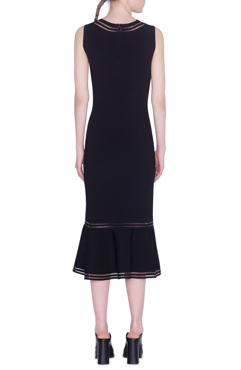 Akris punto Illusion Stripe Sleeveless Midi Dress, Alternate, color, 