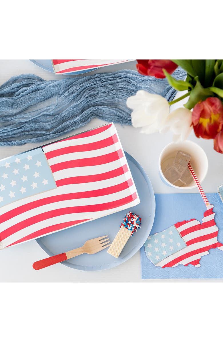 Jollity & Co 4th of July American Flag Dinner Plates, Alternate, color, Assorted Pre-Pack