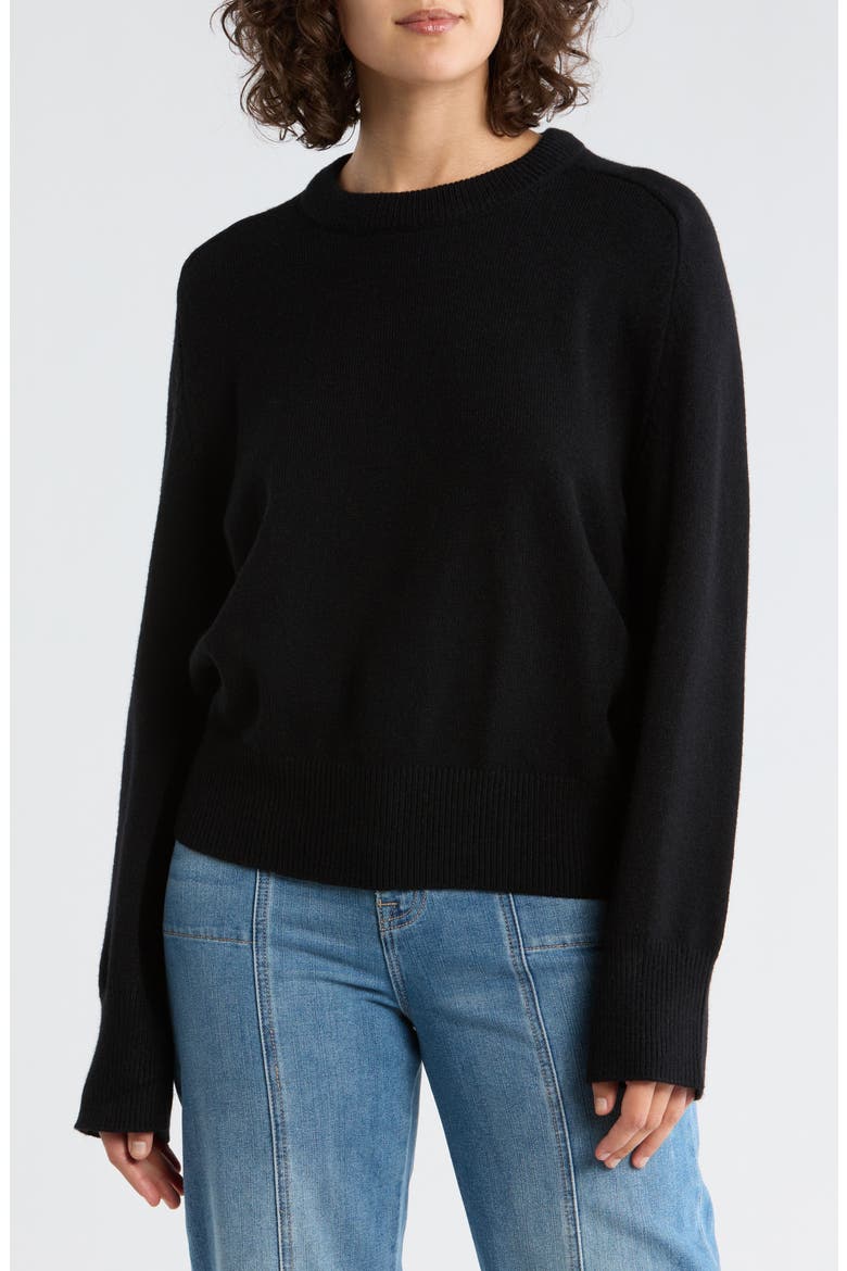 Crewneck Sweater, Main, color, BLACK