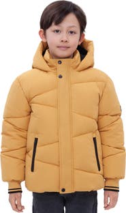 Rokka&Rolla Kids' Cozy Grid Puffer Jacket