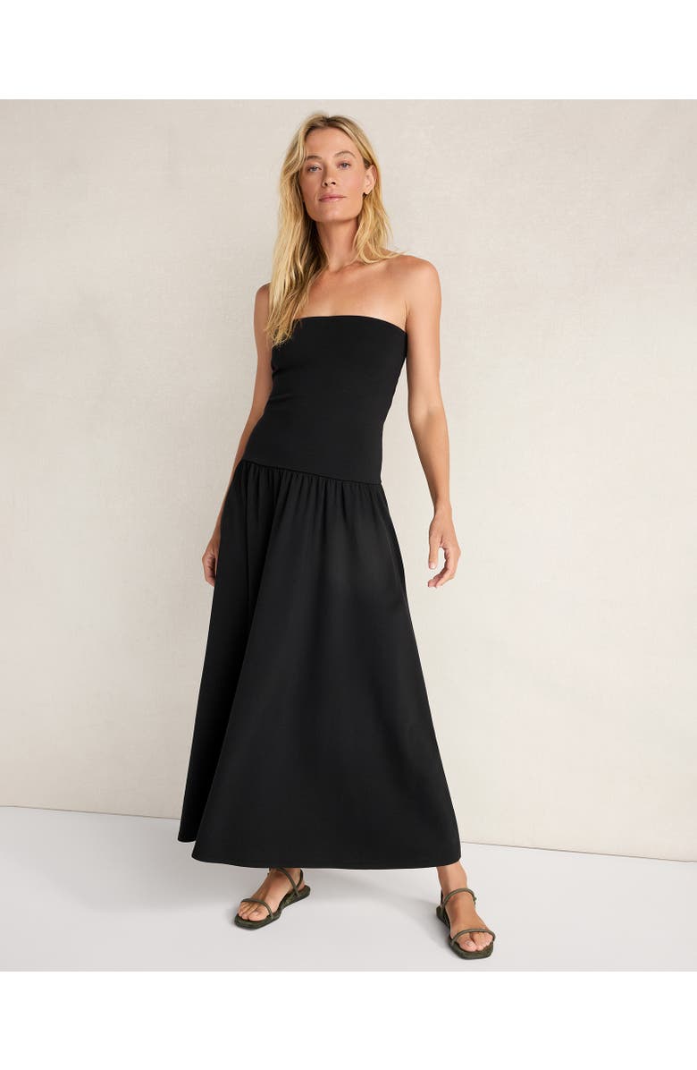 Haven Well Within Organic Cotton Modal Strapless Dress, Main, color, Black