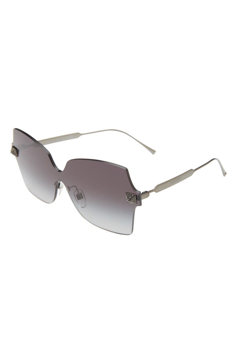 Valentino 145mm Butterfly Shield Sunglasses, Alternate, color, 