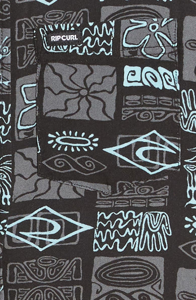 Rip Curl Kids' Future Evolution Short Sleeve Button-Up Shirt, Alternate, color,