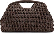 MANGO Natural Fiber Frame Clutch
