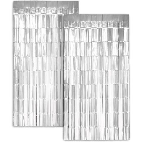 Foil Curtain Backdrop, Tinsel Streamers for Photo Booth, Parties & Weddings