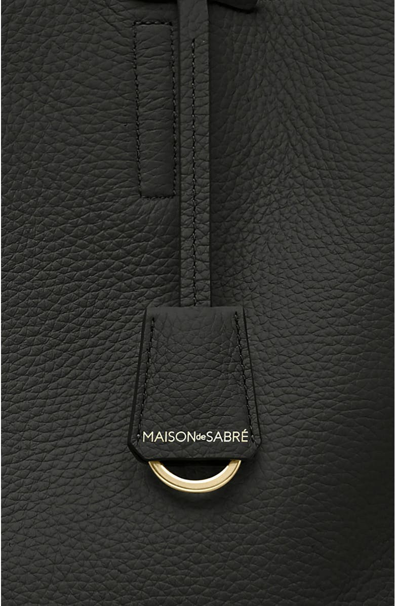 MAISON de SABRÉ Large Leather Snap Soft Tote, Alternate, color, Rouge Noir