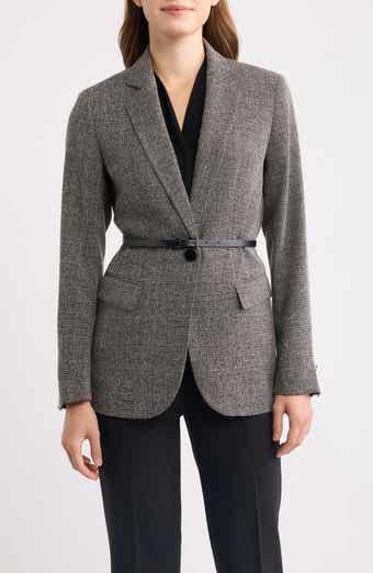 One-Button Belted Blazer