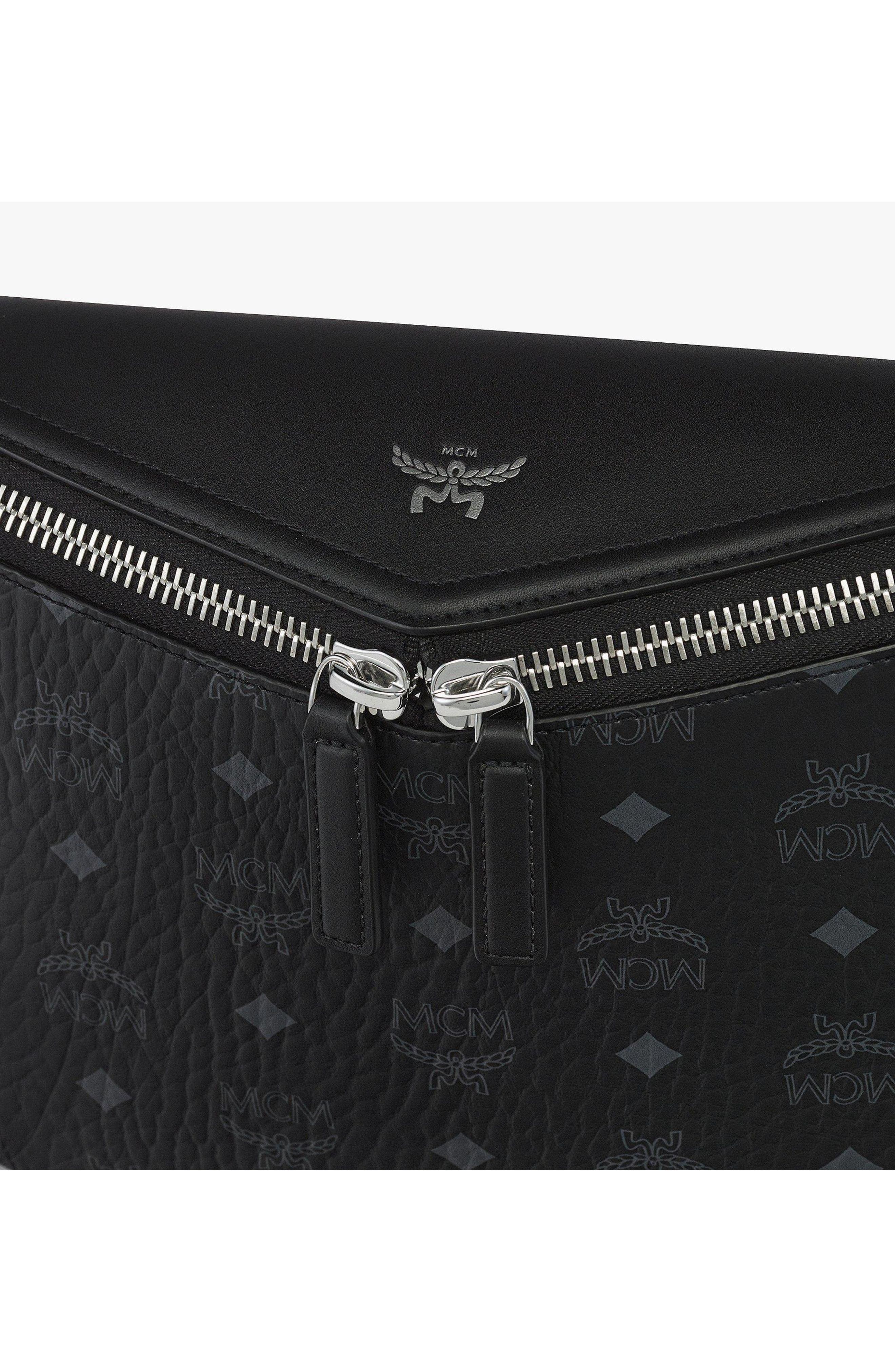 MCM Small Diamant 3D Crossbody in Visetos Leather Mix, Alternate, color, Bk