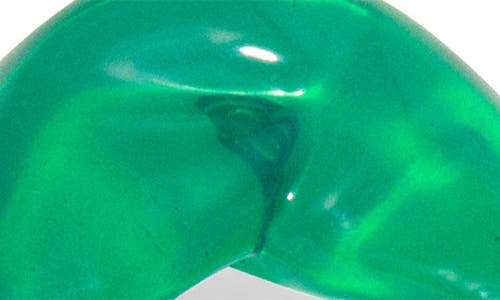 Completedworks Scrunched Resin Stud Earrings In Green 18ct Gold Plated