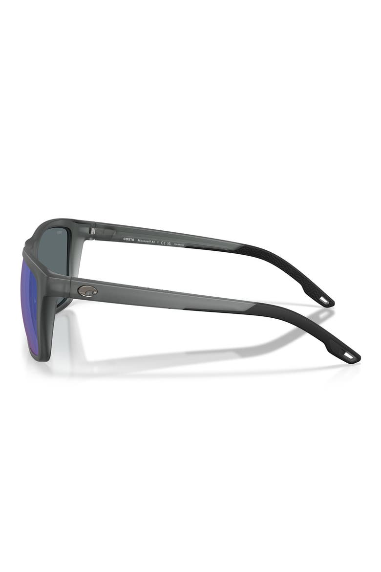Mainsail XL 59mm Mirrored Polarized Square Sunglasses, Alternate, color, GRAY SMOKE / BLUE MIRROR 580P