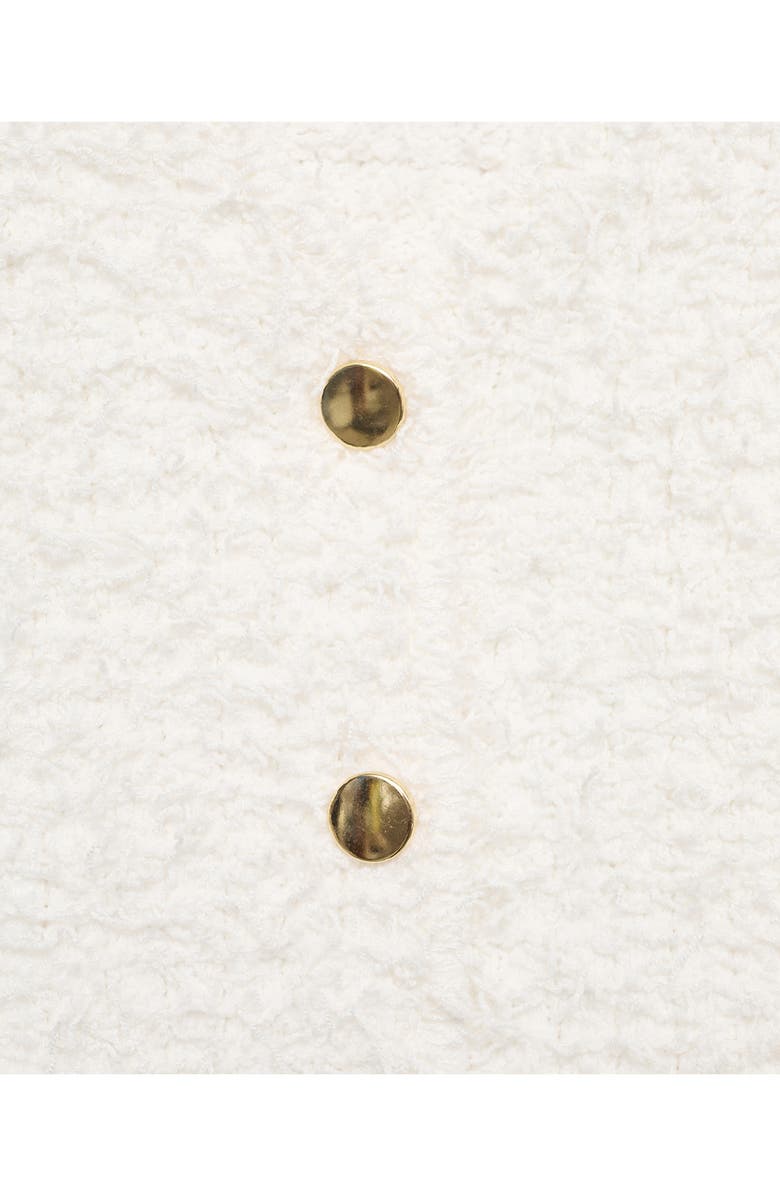 MANGO Bouclé Cardigan Sweater, Alternate, color, White