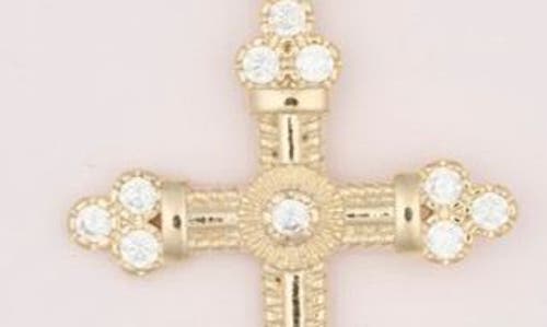 Leith Pavé Crystal Cross Pendant Necklace In Gold