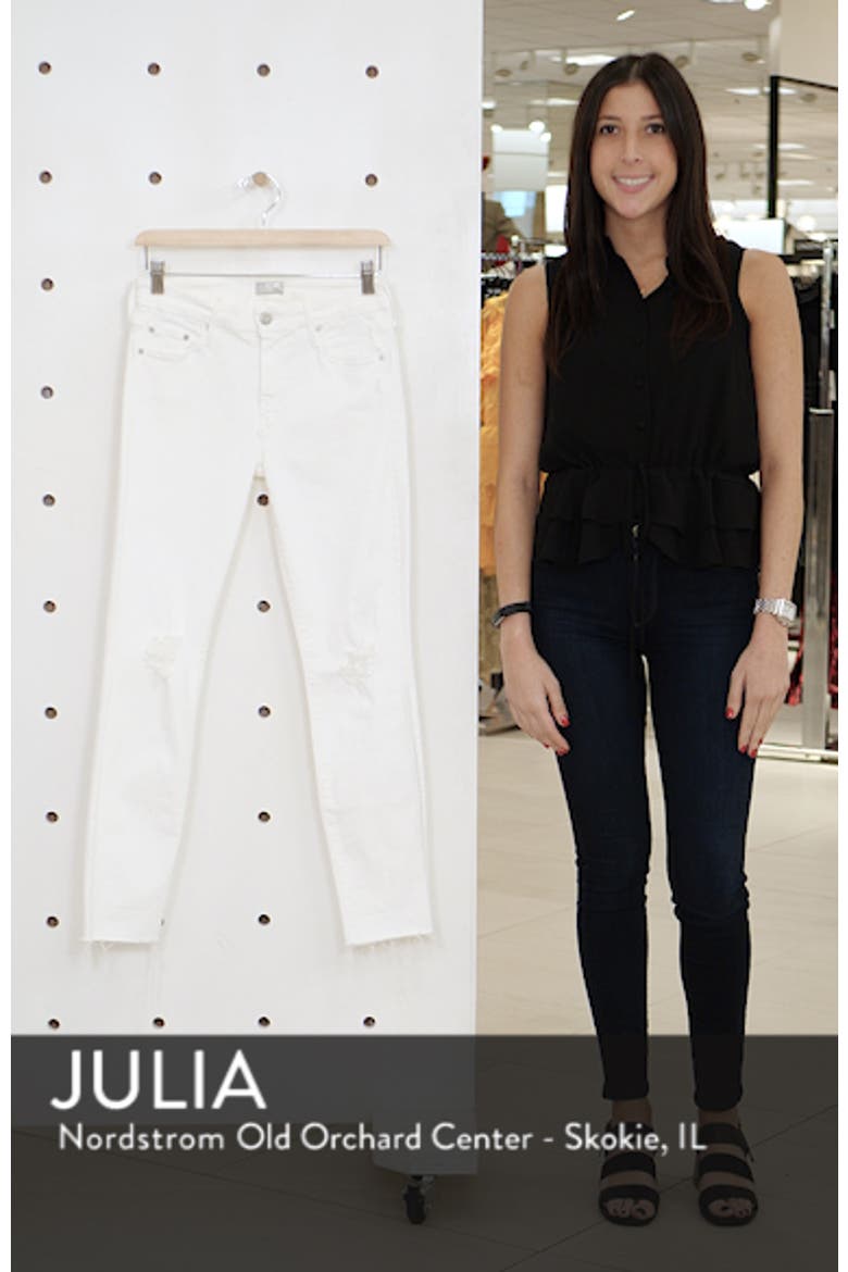 'Looker' Frayed Ankle Crop Jeans video