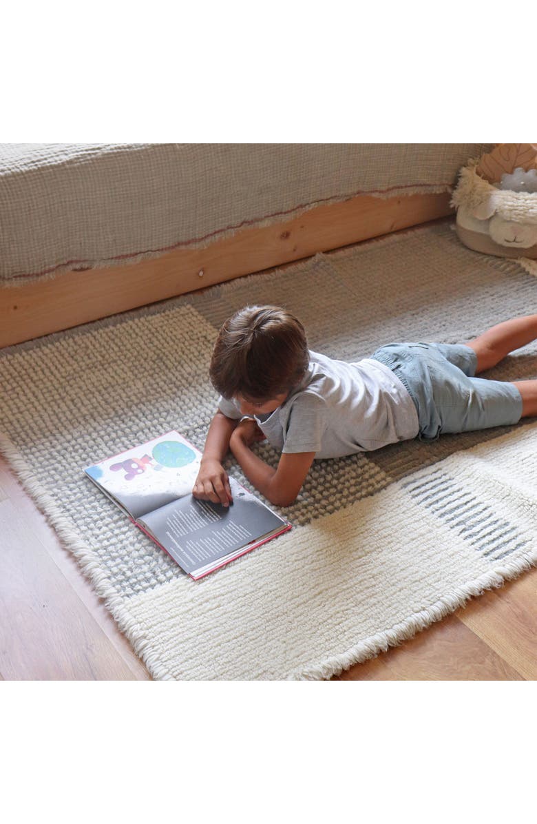 Lorena Canals Woolable rug Kaia Smoke Blue, Alternate, color, Sheep White