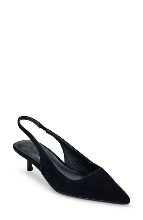 Delilah Slingback Pointed Toe Kitten Heel Pump (Women)