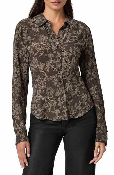 PAIGE Desano Floral Lace Shirt