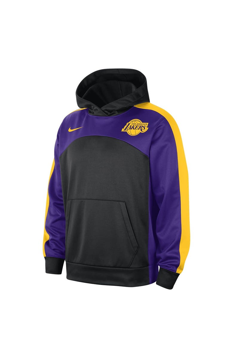 Nike Men's Nike Black/Purple Los Angeles Lakers Authentic Starting Five Force Performance Pullover Hoodie, Alternate, color, Black