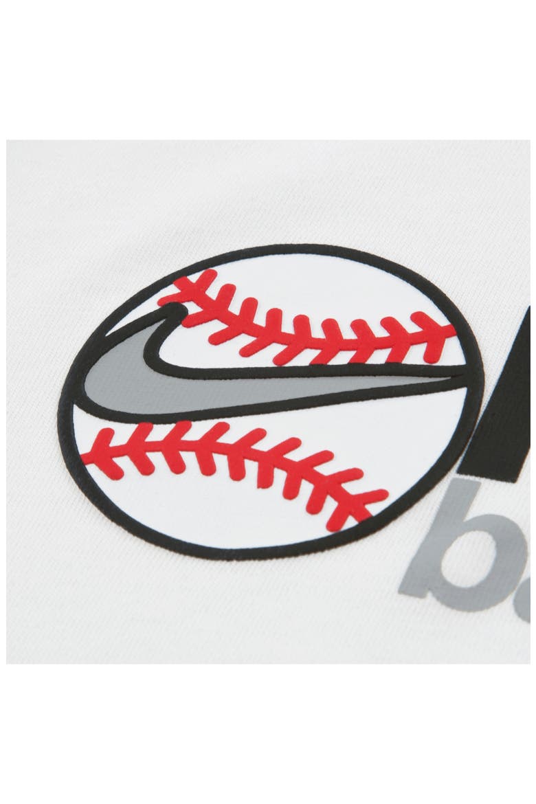 Baseball Graphic Print T-Shirt & Shorts Set, Alternate, color, BLACK