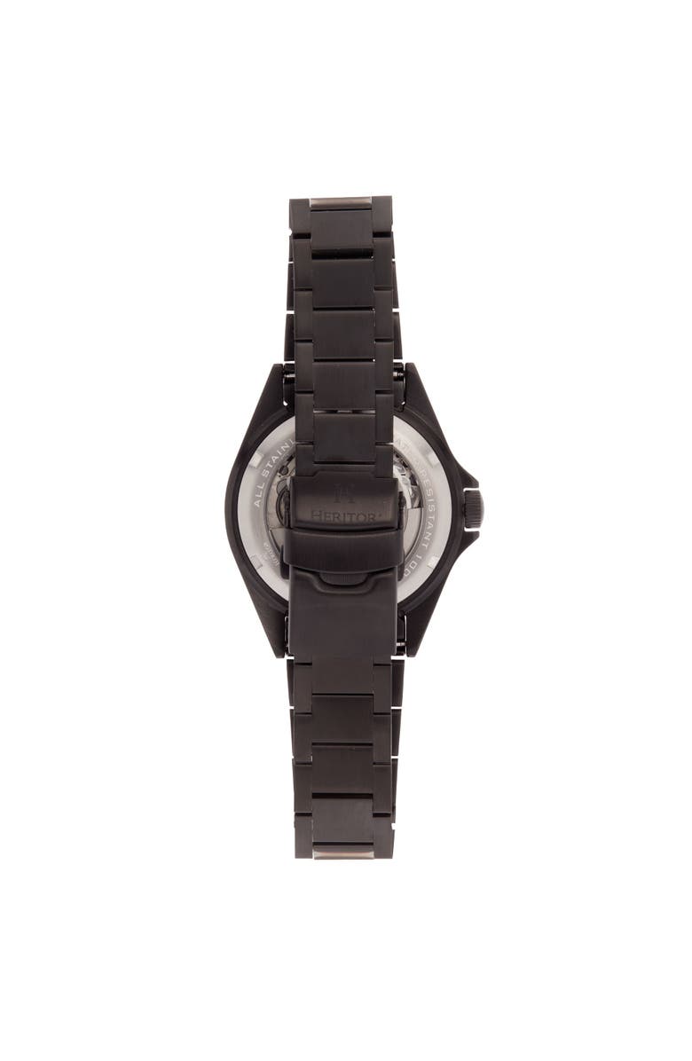 Heritor Automatic Calder Bracelet Watch w/Date, Alternate, color, Black