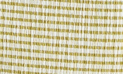 Vince Checked Smocked Midi Skirt In Herbaria Combo