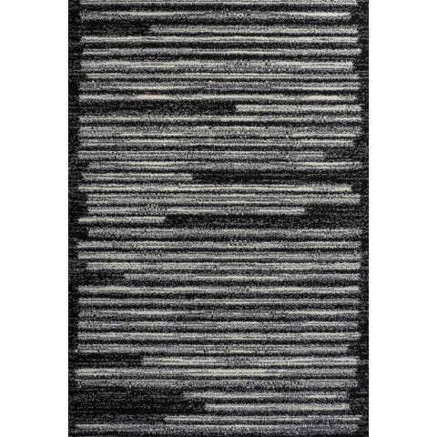 Khalil Modern Berber Stripe Area Rug