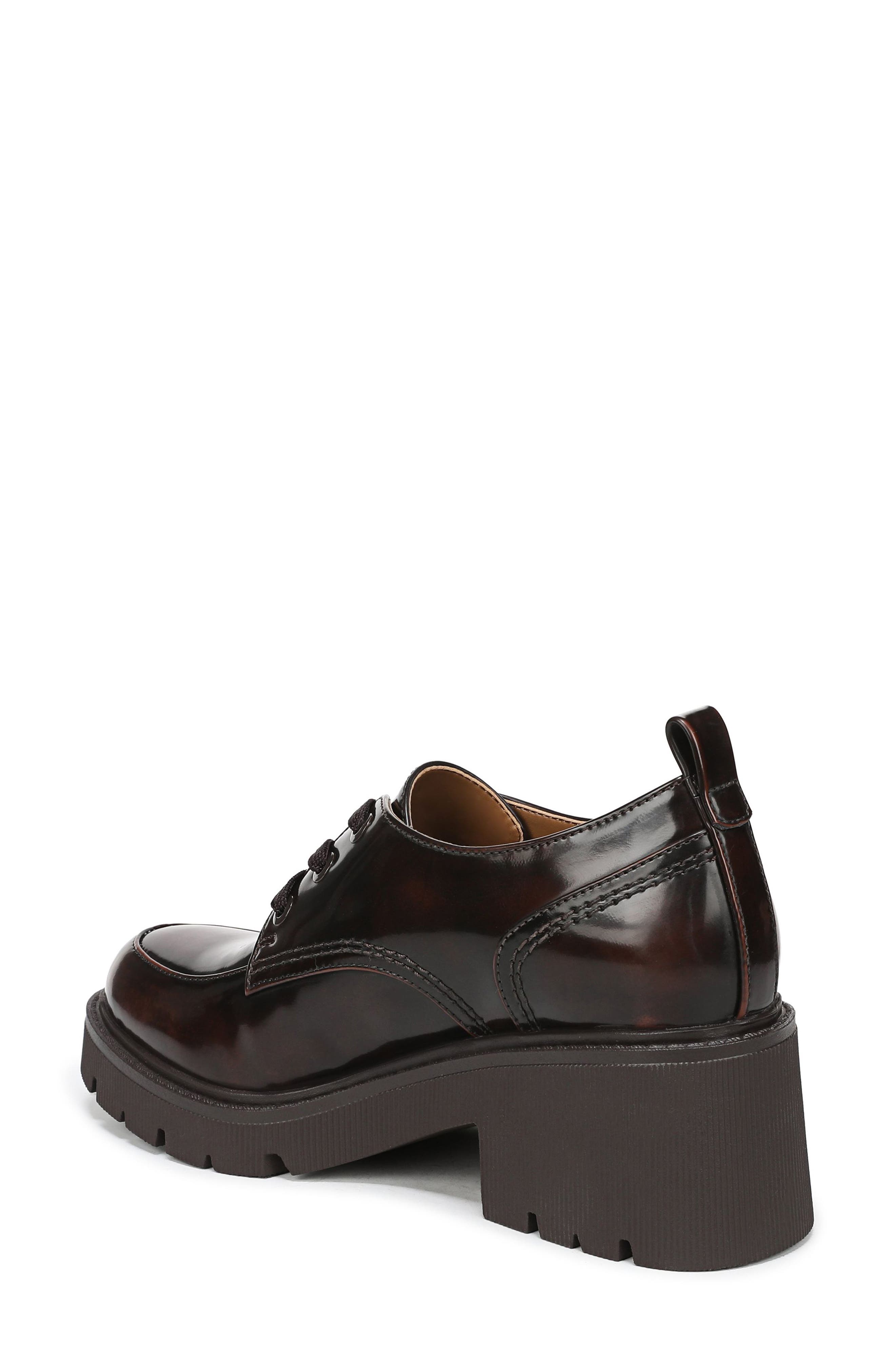 Jacie Faux Leather Platform Oxford, Alternate, color, DARK BROWN FAUX LEATHER