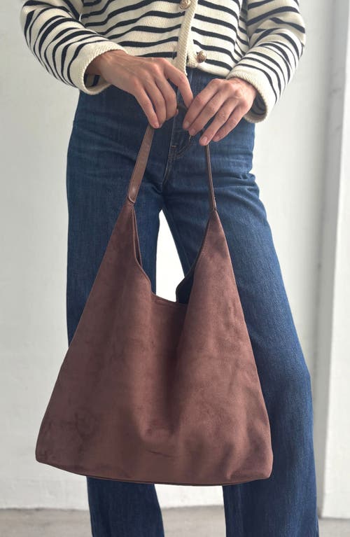 Adornia Slouchy Shoulder Bag In Brown