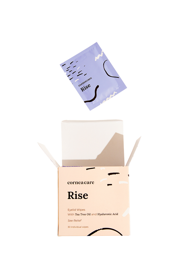Rise Hyaluronic Acid and Tea Tree Oil Eye Wipes, Alternate, color, White