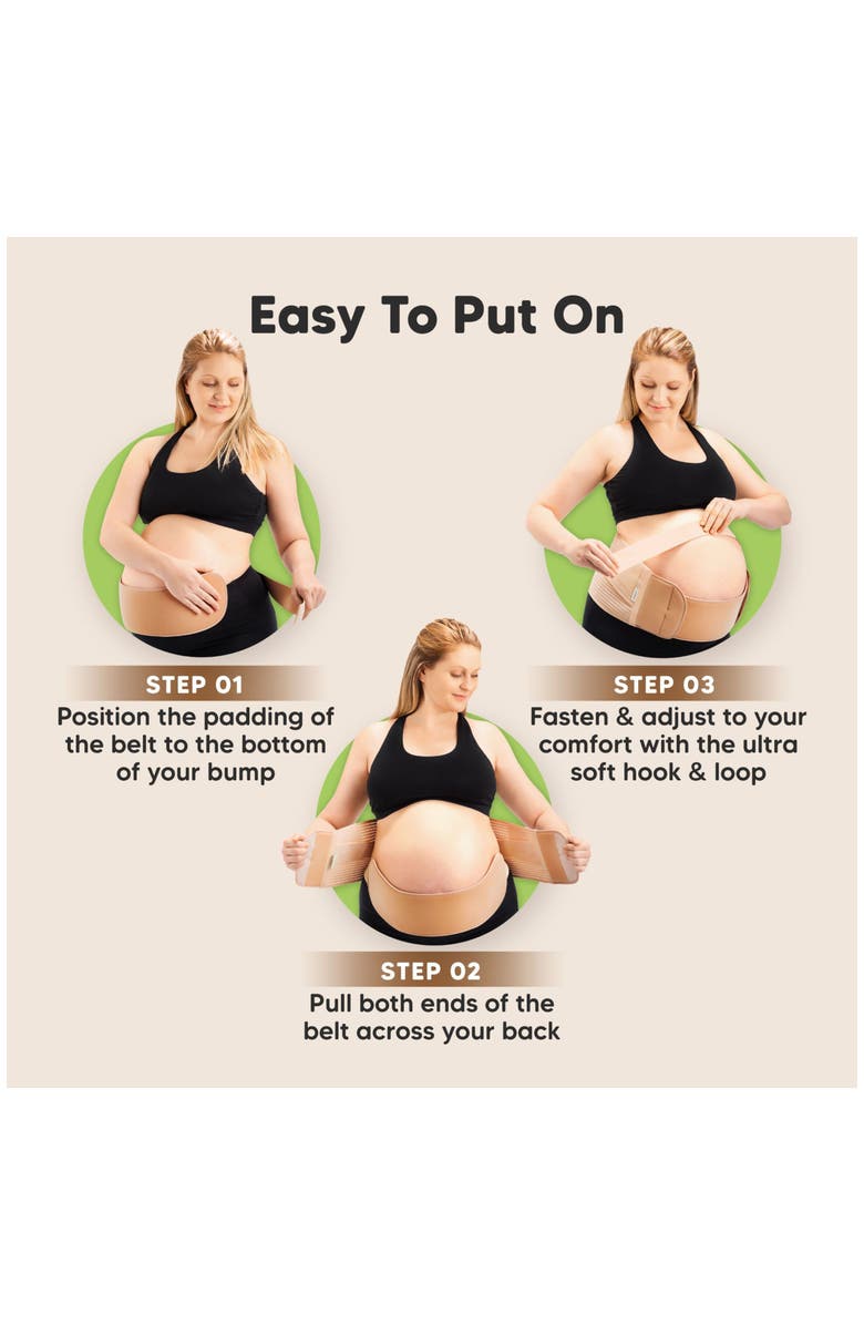 KeaBabies Nurture 2-in-1 Maternity Support Belt, Alternate, color, Classic Ivory