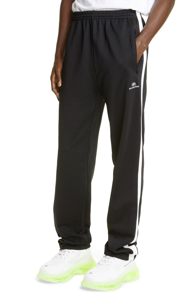Balenciaga Side Stripe Track Pants, Alternate, color,