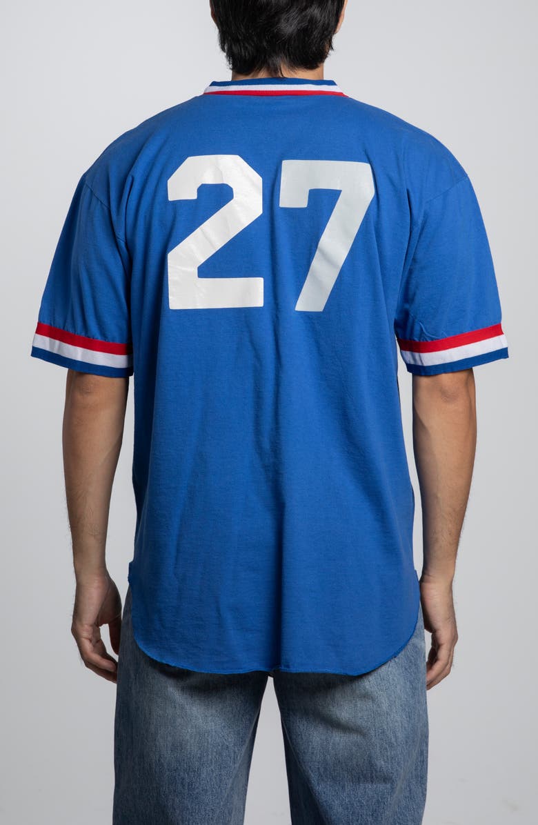 Elwood Vintage Lowell All Americans Jersey, Alternate, color, Blue