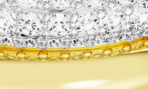 Swarovski Dextera Band Ring Round Gold Shiny Crystal In Gold