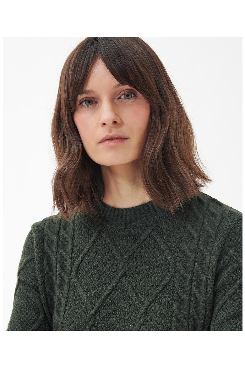 Burne Long Sleeve Wool Blend Sweater Dress, Alternate, color, OLIVE