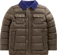 Mini Boden Kids' Corduroy Collar Baffled Jacket