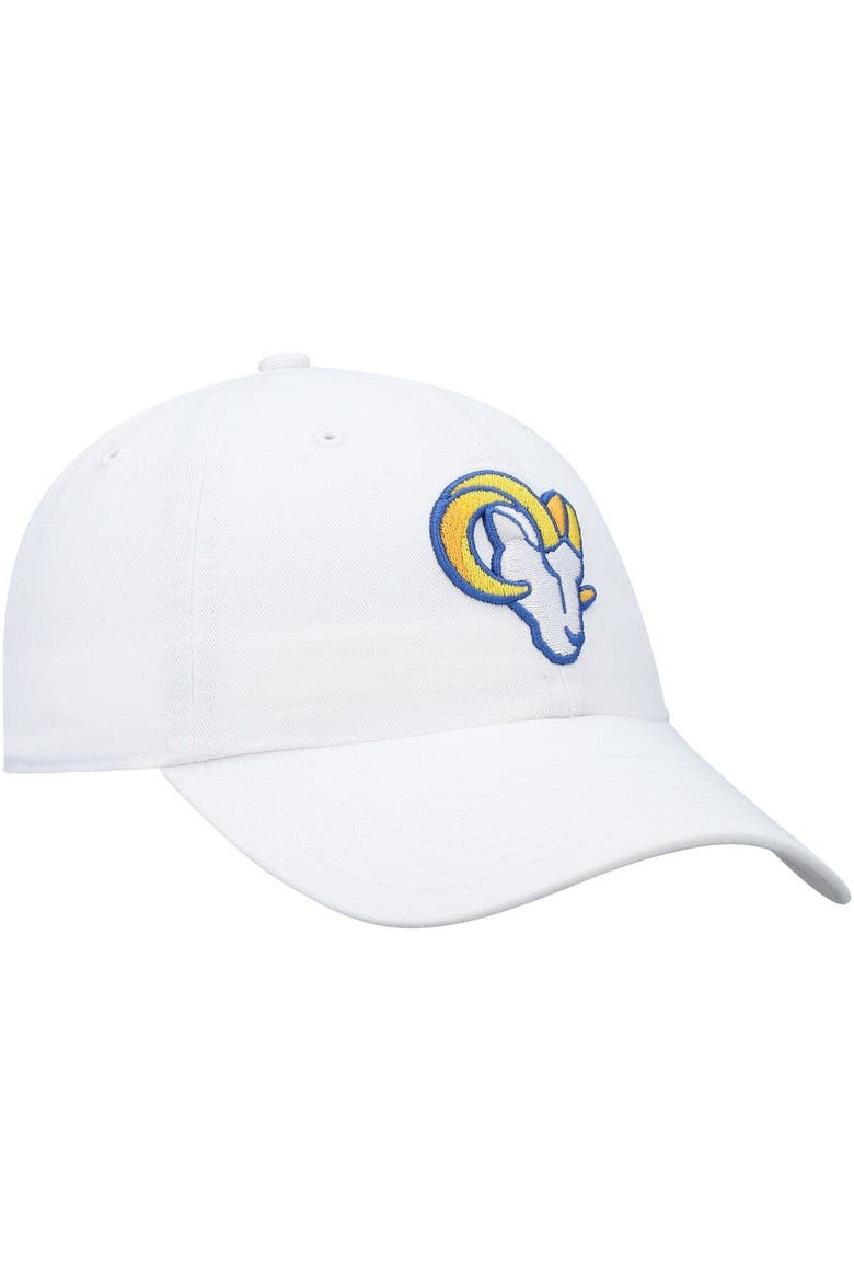 Men's '47 White Los Angeles Rams Logo Clean Up Adjustable Hat, Alternate, color, White
