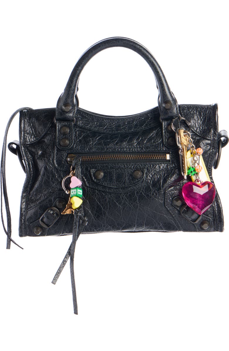 Balenciaga Small Le City Lambskin Leather Handbag with Charms, Main, color,