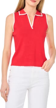 Ted Baker Piped Sleeveless Polo