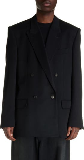 Balenciaga Regular Fit Double Breasted Wool Blazer | Nordstrom