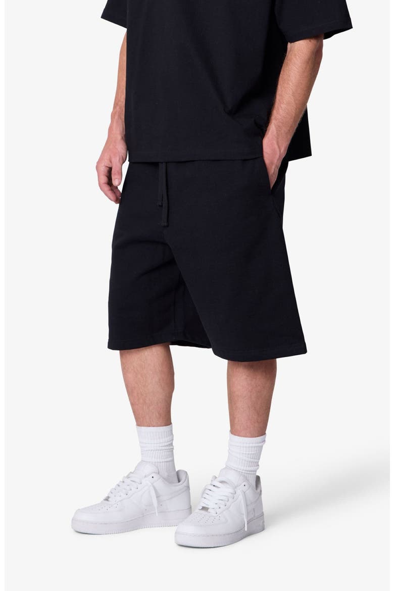 Heavy Basic Cotton Sweatshorts, Alternate, color, BLACK