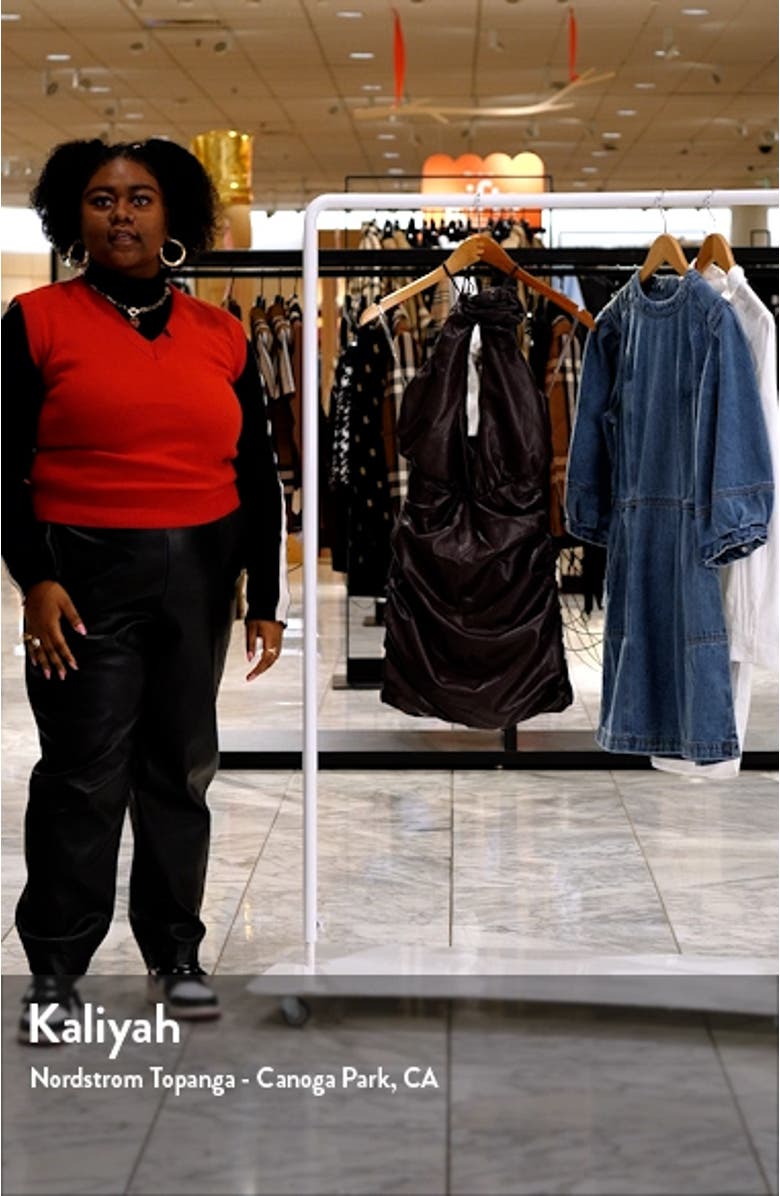 Olivia Floral Tie Neck Sleeveless Minidress, sales video thumbnail