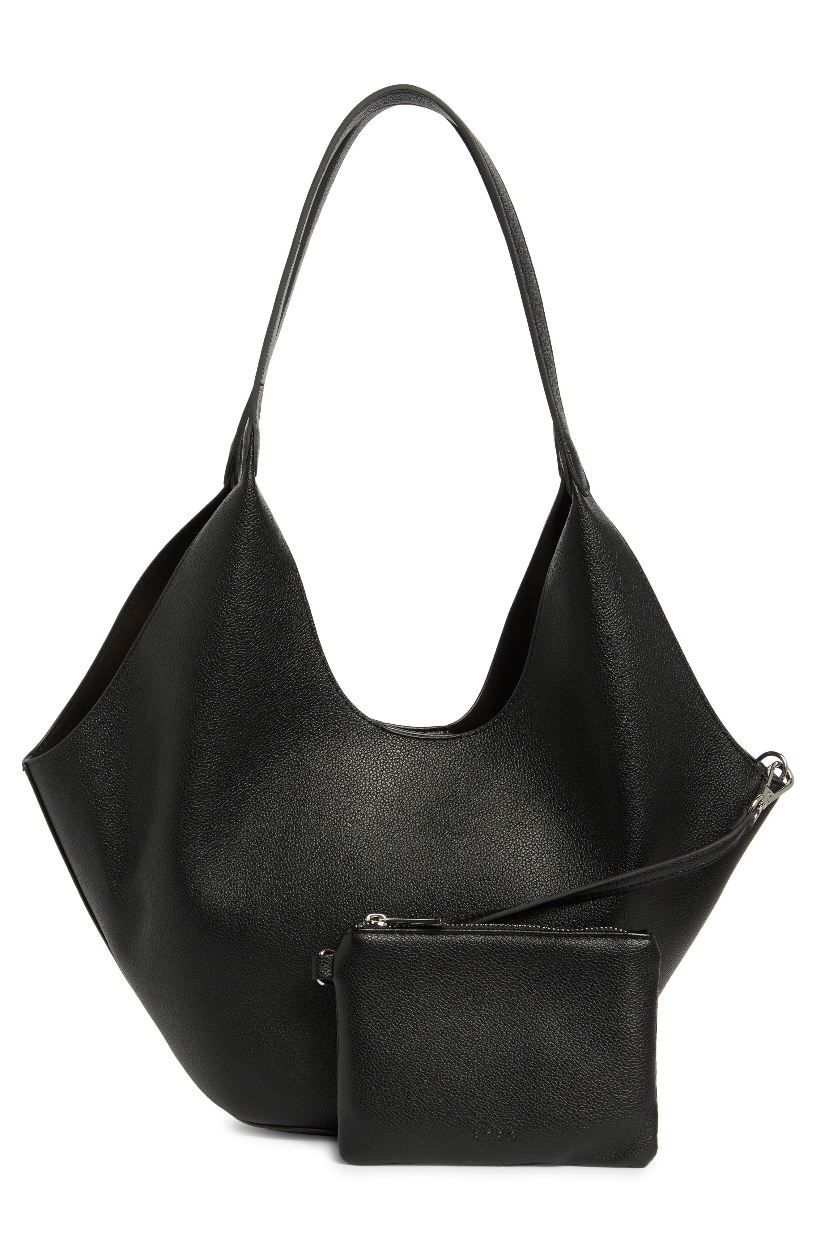 BCBG Small Bucket Tote Bag, Alternate, color, Black