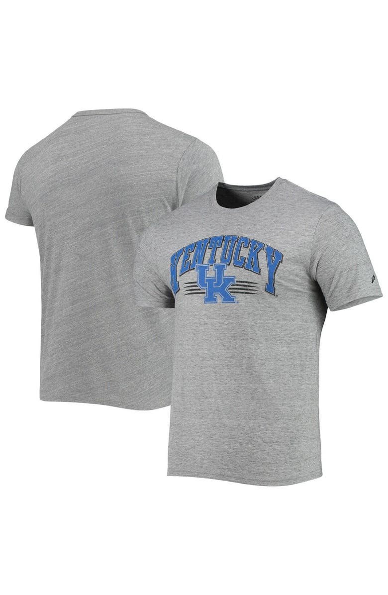 LEAGUE COLLEGIATE WEAR Men's League Collegiate Wear Heathered Gray Kentucky Wildcats Upperclassman Reclaim Recycled Jersey T-Shirt, Main, color, 