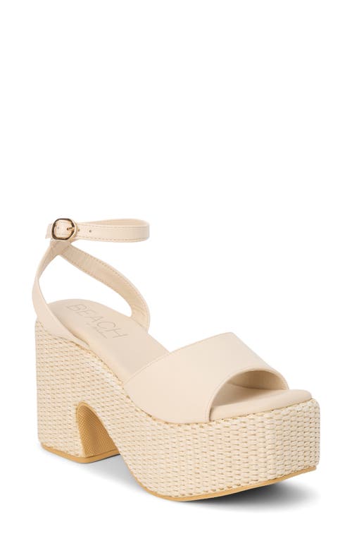 Coconuts by Matisse Arden Ankle Strap Platform Sandal in Ivory at Nordstrom, Size 10