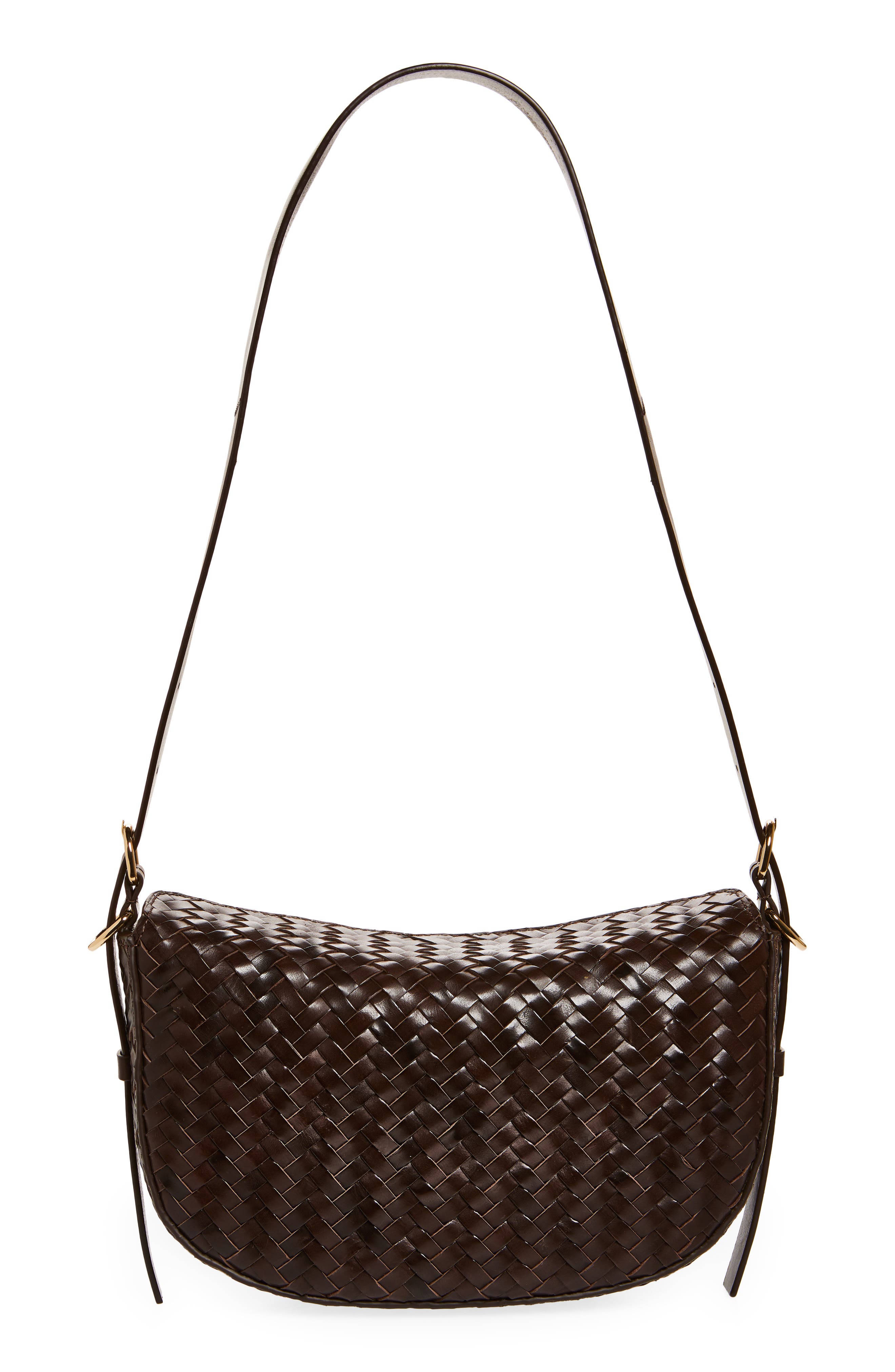 & Other Stories Braided Leather Shoulder Bag, Alternate, color, 