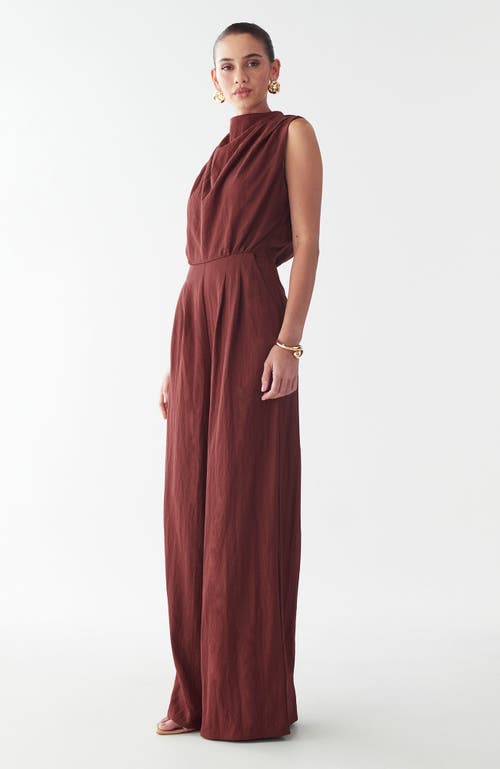 Bwldr Annie Jumpsuit In Burgundy
