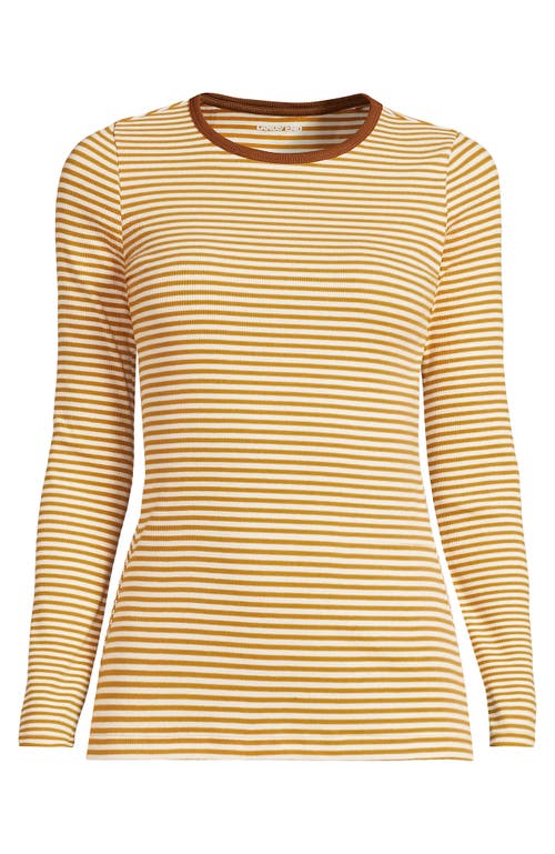 Lands' End Cotton Rib T-shirt In Nude