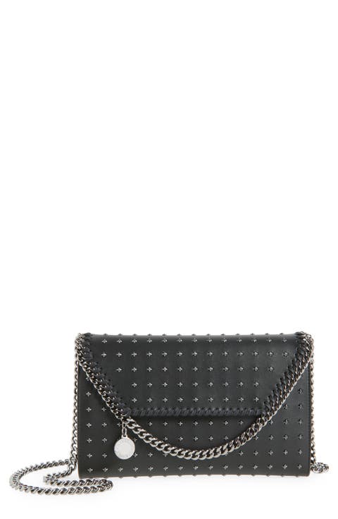 Falabella Rock Edition NY Faux Leather Wallet on a Chain