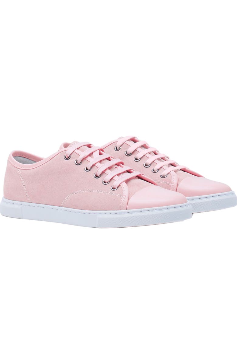 Lanvin DBB1 LEATHER AND SUEDE SNEAKERS, Alternate, color, Pale Pink
