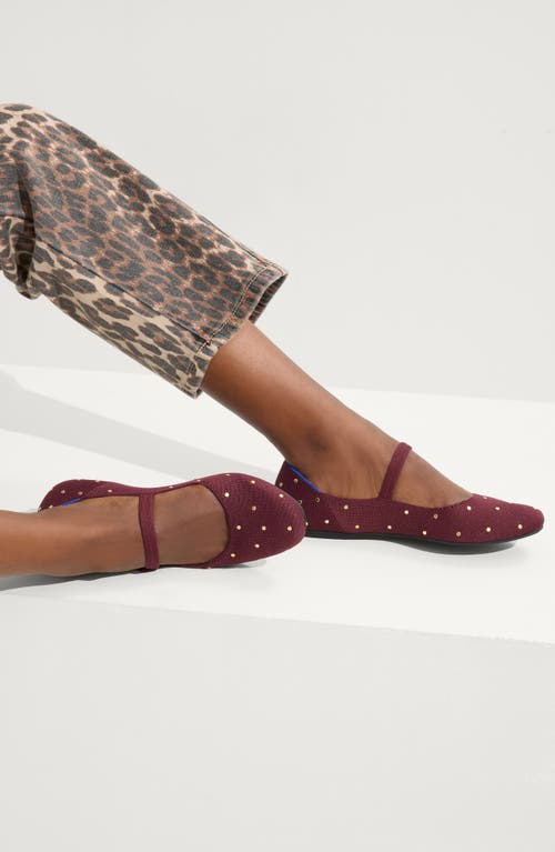 Rothys The Square Mary Jane In Red In Brown